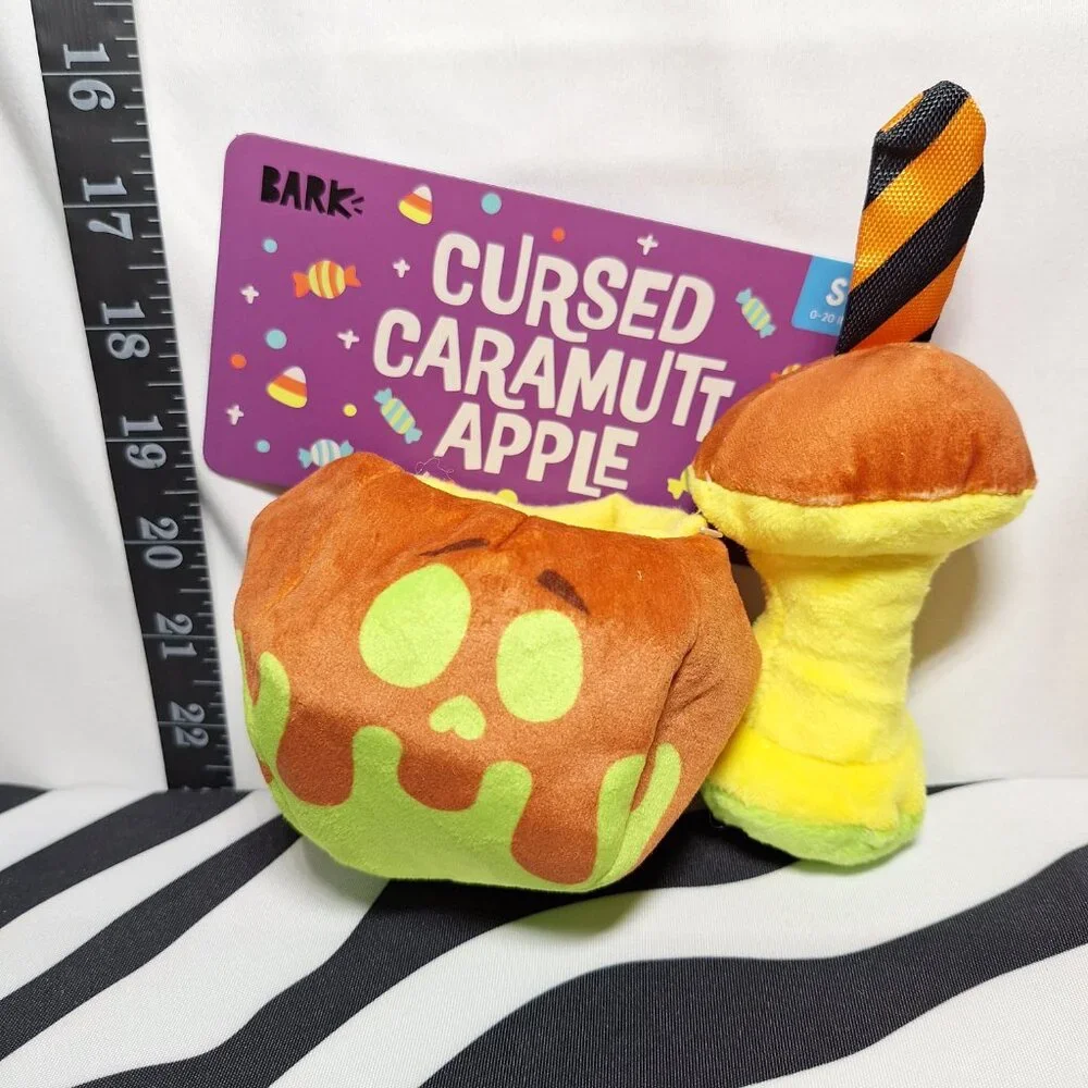 NWT Bark Cursed Caramutt Apple Dog Toy S